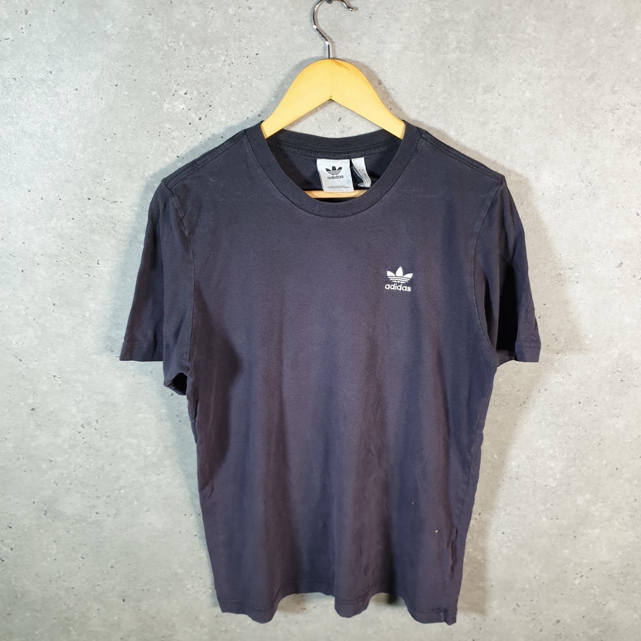 Vintage Adidas Trefoil Retro T Shirt Men’s Small Navy Blue Three Stripes Logo Athletic