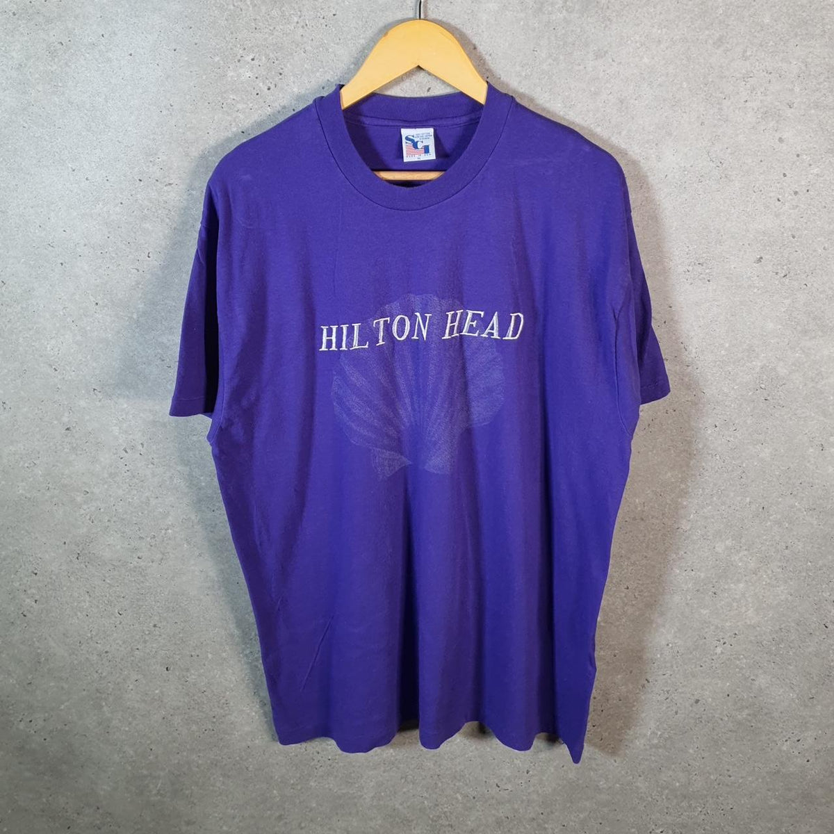 Vintage SCI Hilton Head Embroidered 90s USA Single Stitch T Shirt Men’s XL Purple
