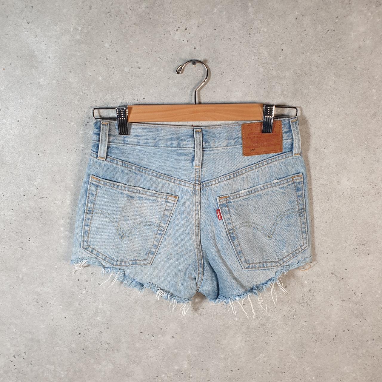 Vintage Levi’s 501 Baggy Shorts Jorts Cargo Womens W24 Blue Relaxed Denim