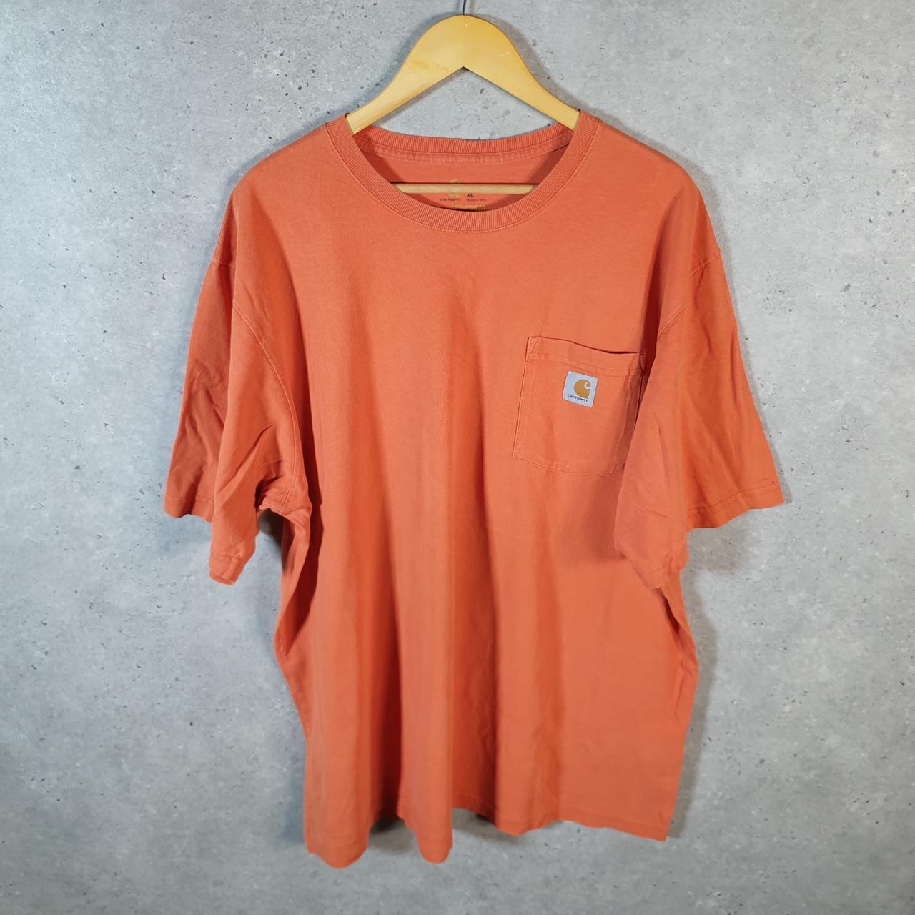 Vintage Carhartt Pocket T Shirt Men’s XL Orange Workwear Chore Utility Original Fit