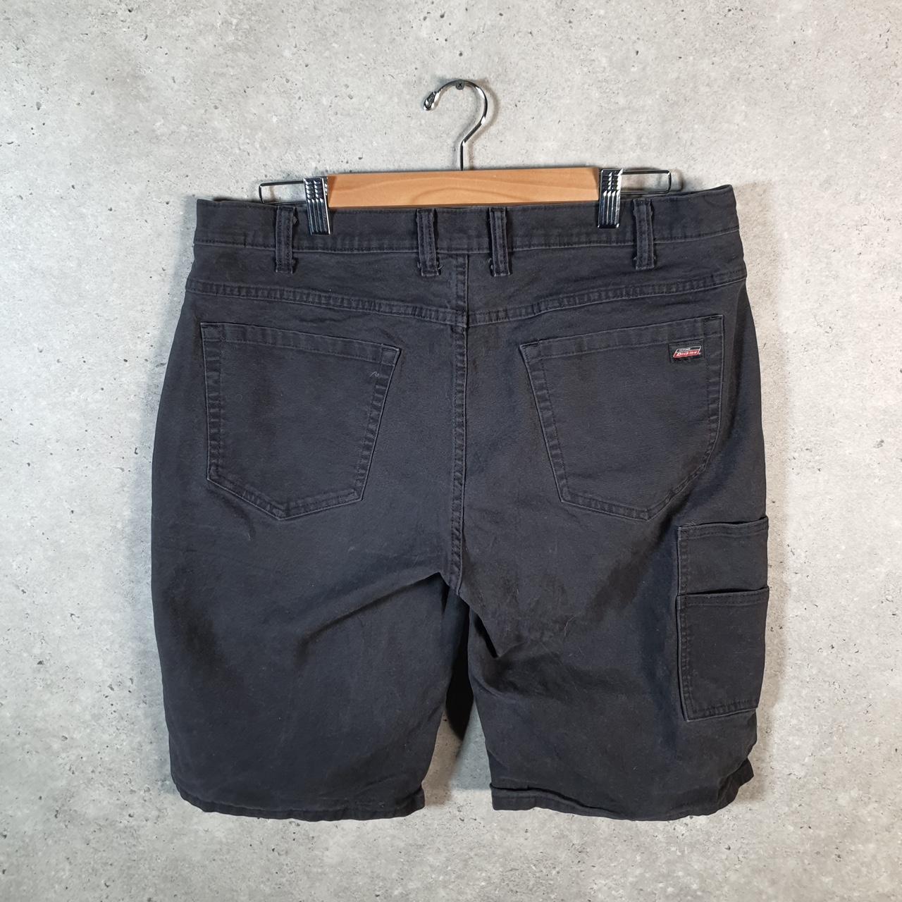 Vintage Dickies Carpenter Shorts Jorts Jeans Men’s W38 Black Denim Relaxed Fit Baggy Workwear Big Fish Vintage