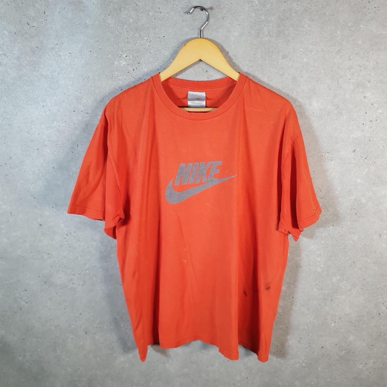 Vintage Nike 90s Swoosh Spellout T Shirt Shirt Men’s Large Pink Logo Athletic C9777