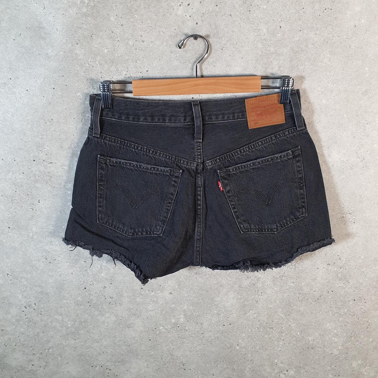 Vintage Levi’s 501 Cut Off Shorts Jorts Cargo Womens W28 Grey Relaxed Denim