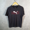 Vintage Puma Spellout T Shirt Men’s Medium Black sports Logo Athletic