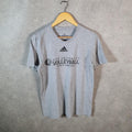 Vintage Adidas Amplifier T Shirt Shirt Men’s Small Grey Three Stripes Logo Athletic C9584