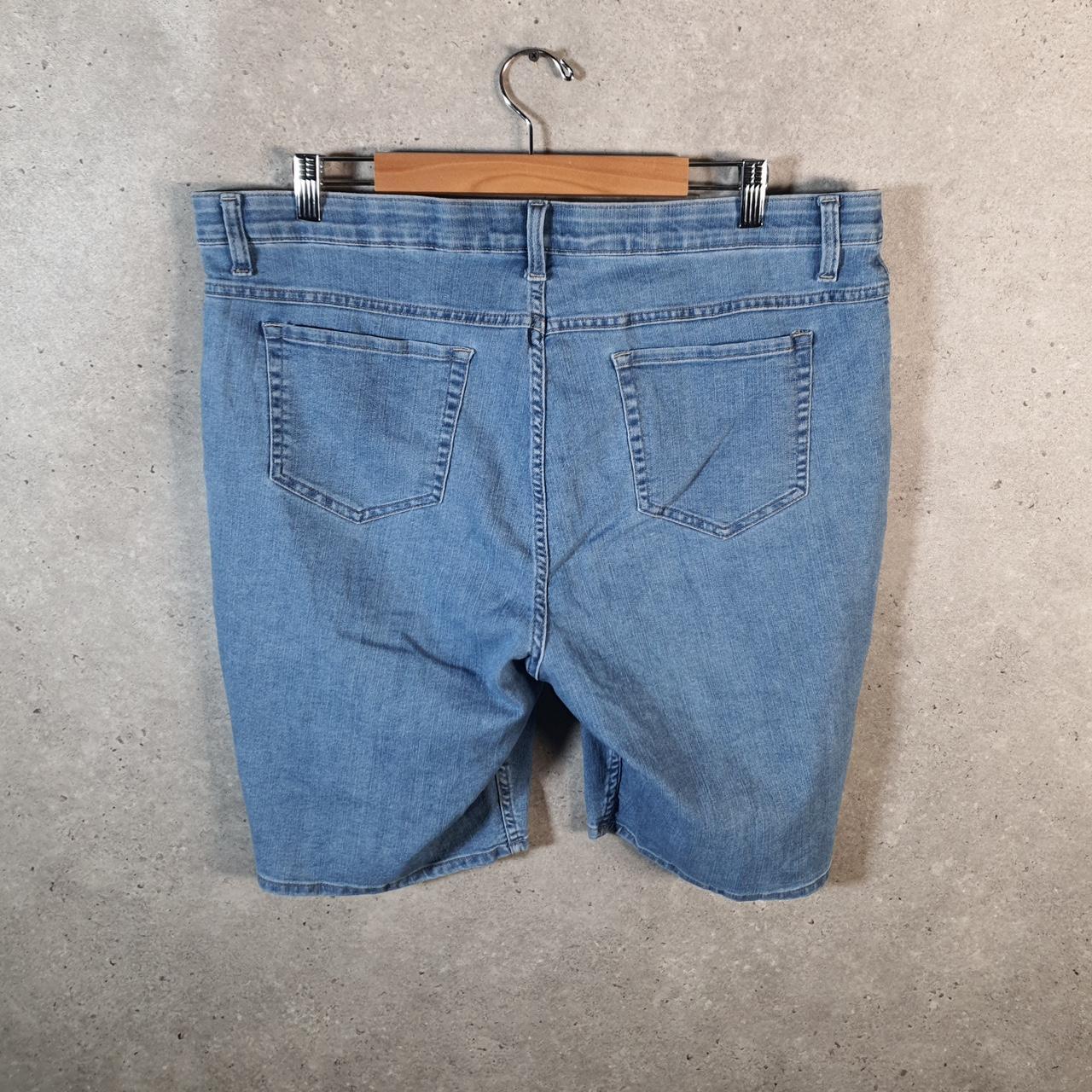 Vintage Lee Baggy Shorts Jorts Cargo Womens W40 Blue Denim Relaxed Cargo