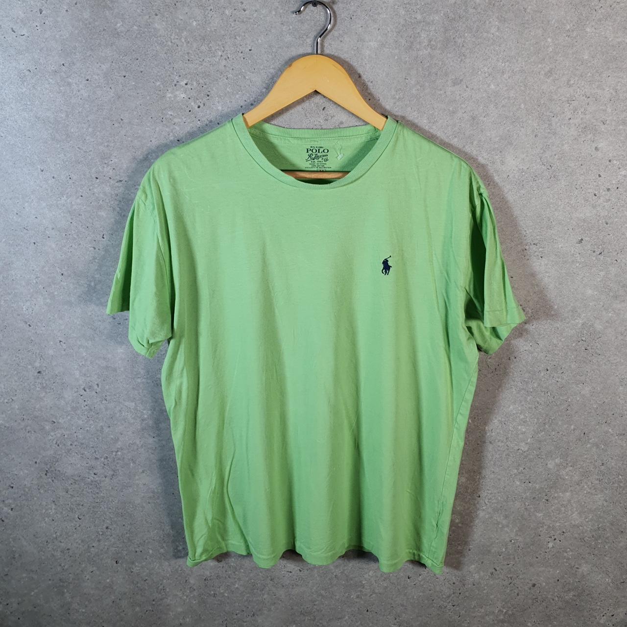 Vintage Ralph Lauren Polo T Shirt Men’s Medium Green Embroidered Pony Classic Fit C9090
