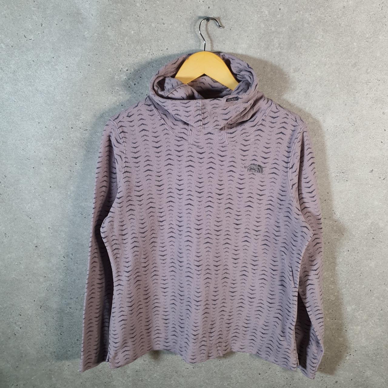 Vintage The North Face TNF Teddy Fleece Sweatshirt  Womens Large Violet Pullover Logo