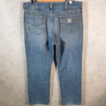 Vintage Carhartt Workwear Carpenter Jeans Mens W38 L32 Blue Denim Relaxed Fit USA