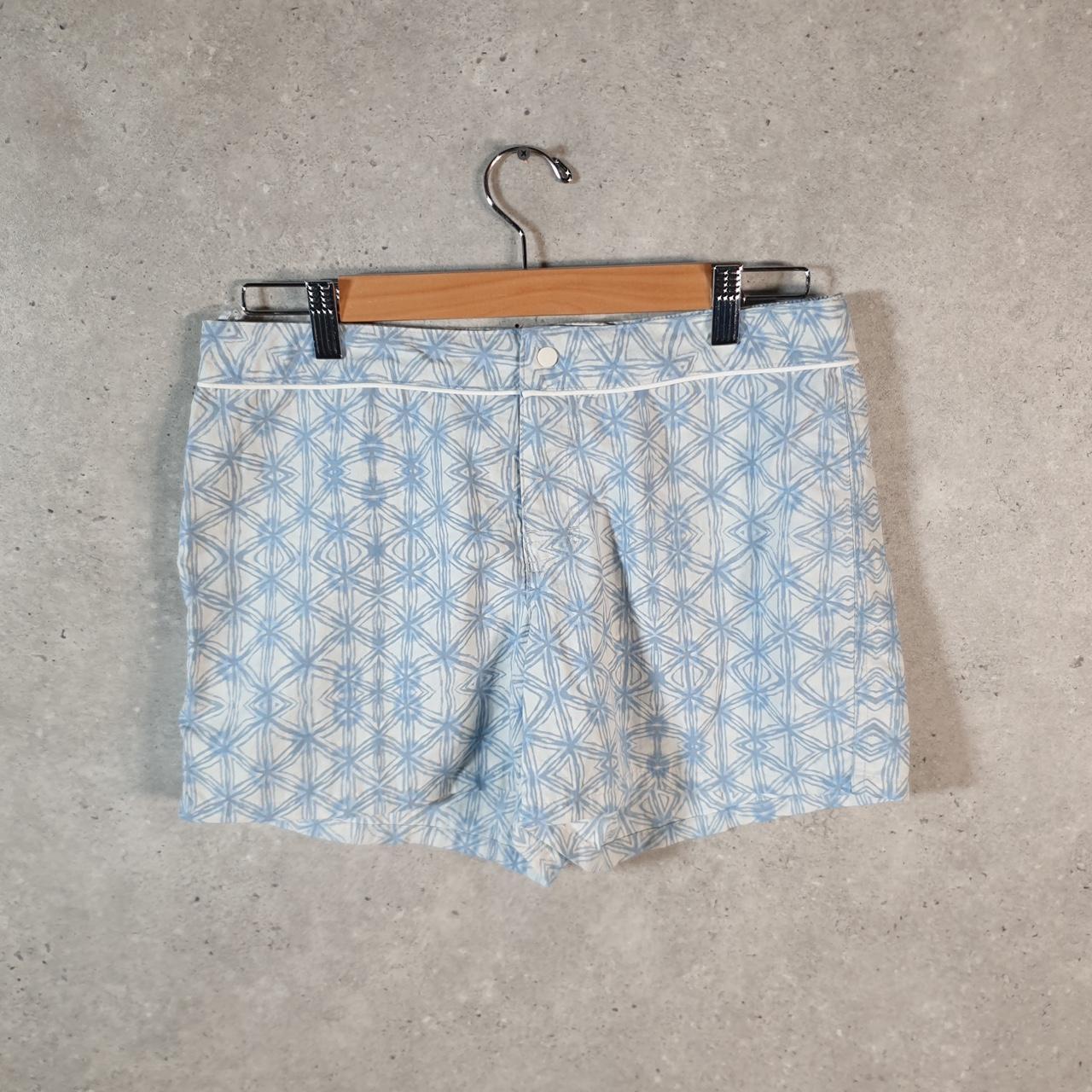Vintage Patagonia Baggies Shorts Jorts Cargo Womens Medium Blue Baggy Cotton Fishing Floral A4801