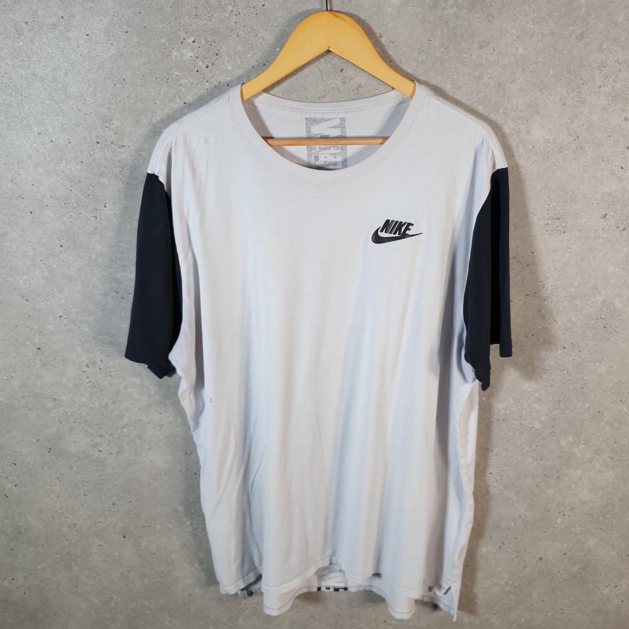 Vintage Nike Club Spellout T Shirt Mens XL White Logo Swoosh Athletic