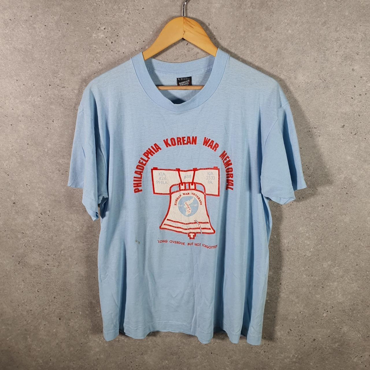 Vintage Screen Stars Best Philadelphia Korea War USA Single Stitch T Shirt Men’s XL Blue Big Fish Vintage