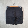 Vintage Lee Chino Shorts Jorts Cargo Womens W30 Black Baggy Cotton A4441