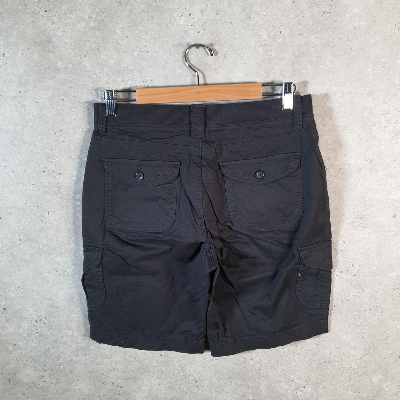 Vintage Lee Chino Shorts Jorts Cargo Womens W30 Black Baggy Cotton A4441