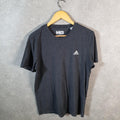 Vintage Adidas T Shirt Men’s Medium Grey Three Stripes Logo Athletic