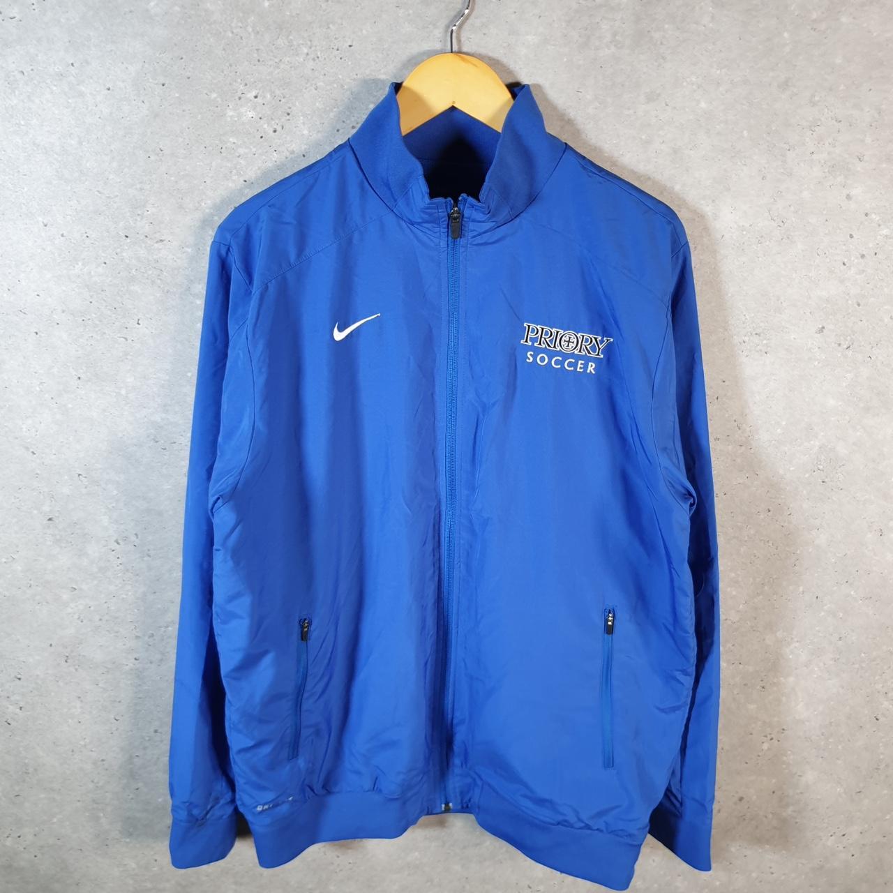 Vintage Nike Dri Fit Windbreaker Track Jacket Mens Large Blue USA Swoosh Full Zip USA