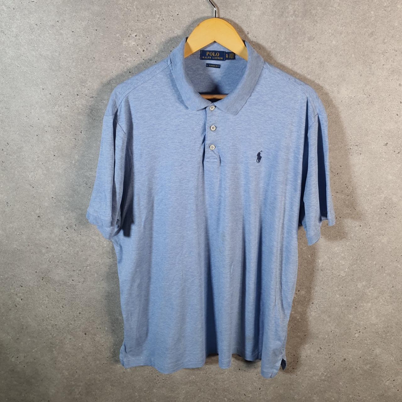 Vintage Ralph Lauren Polo Shirt Mens XL Blue Casual Cotton Classic Fit Pony