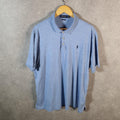 Vintage Ralph Lauren Polo Shirt Mens XL Blue Casual Cotton Classic Fit Pony