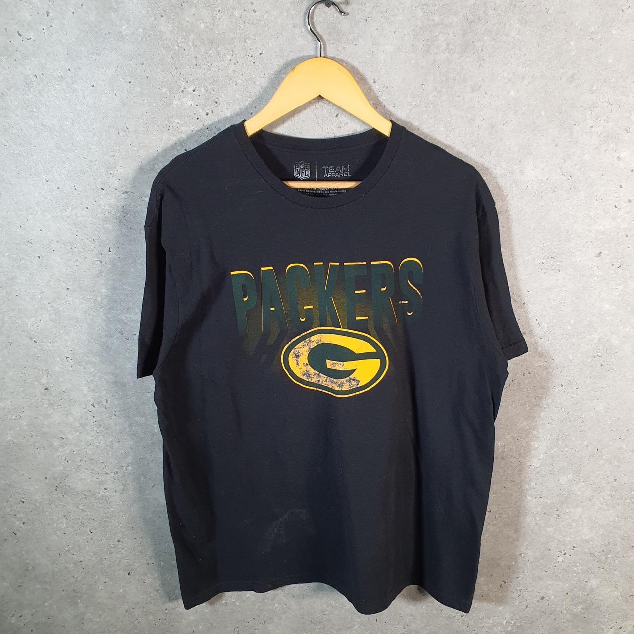 Vintage NFL Green Bay-Packers T Shirt Men’s Large Black Pro Sport USA Athletic