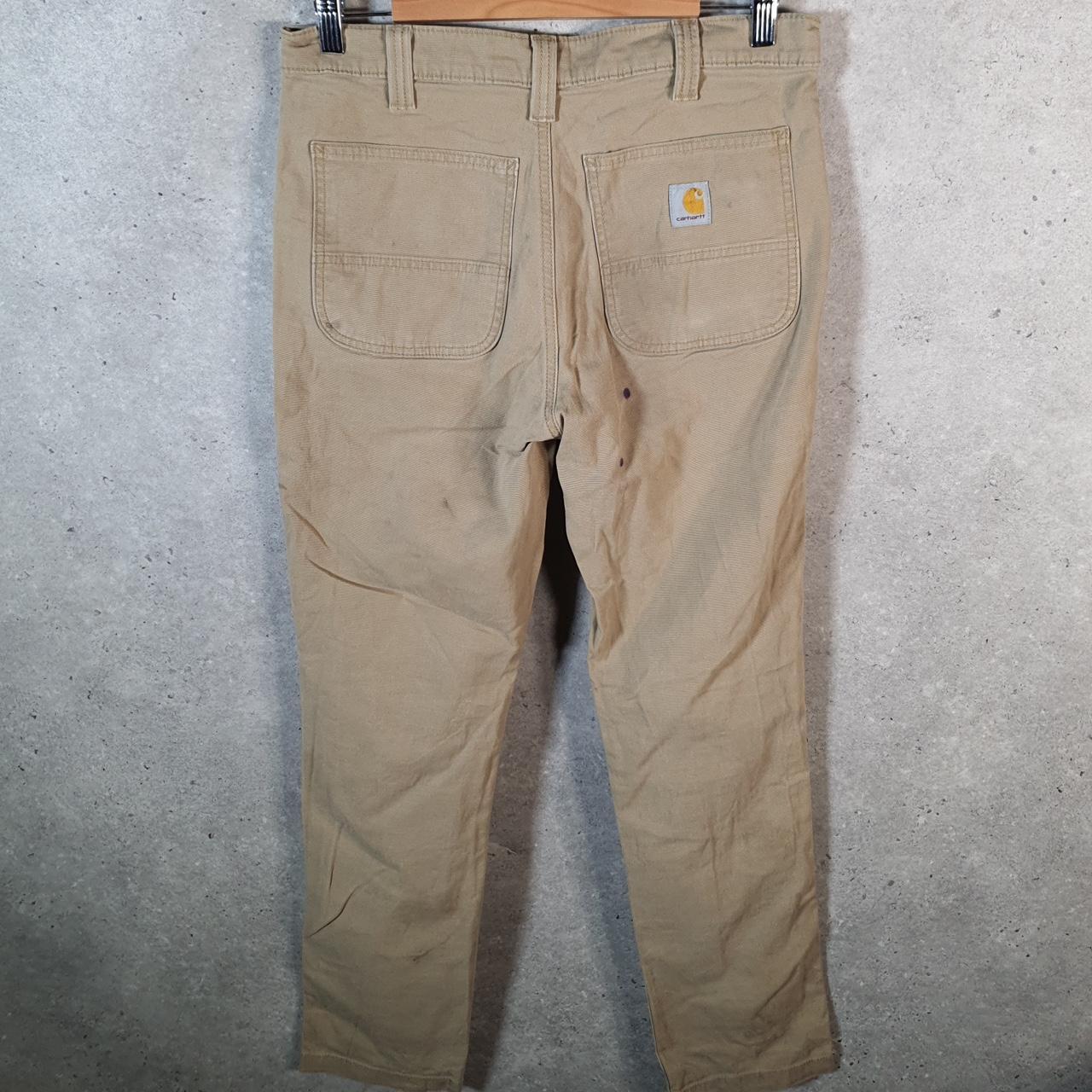 Vintage Carhartt Carpenter Trousers Mens W32 L32 Brown Straight Fit Workwear