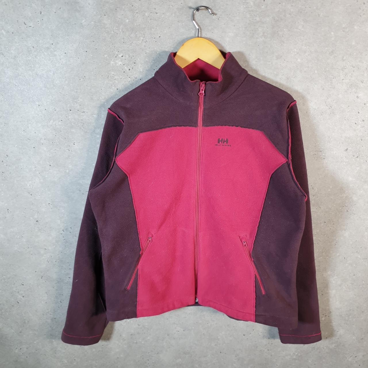 Helly Hansen Full Zip Fleece Sweatshirt Womens XL Pink Embroidered Logo