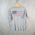 Vintage Columbia Perfomance Hunting Gear USA Flag T Shirt Men’s Large Grey Athletic