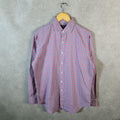 Vintage Ralph Lauren Button Down Shirt Mens Medium Pink Checkered Classic Fit