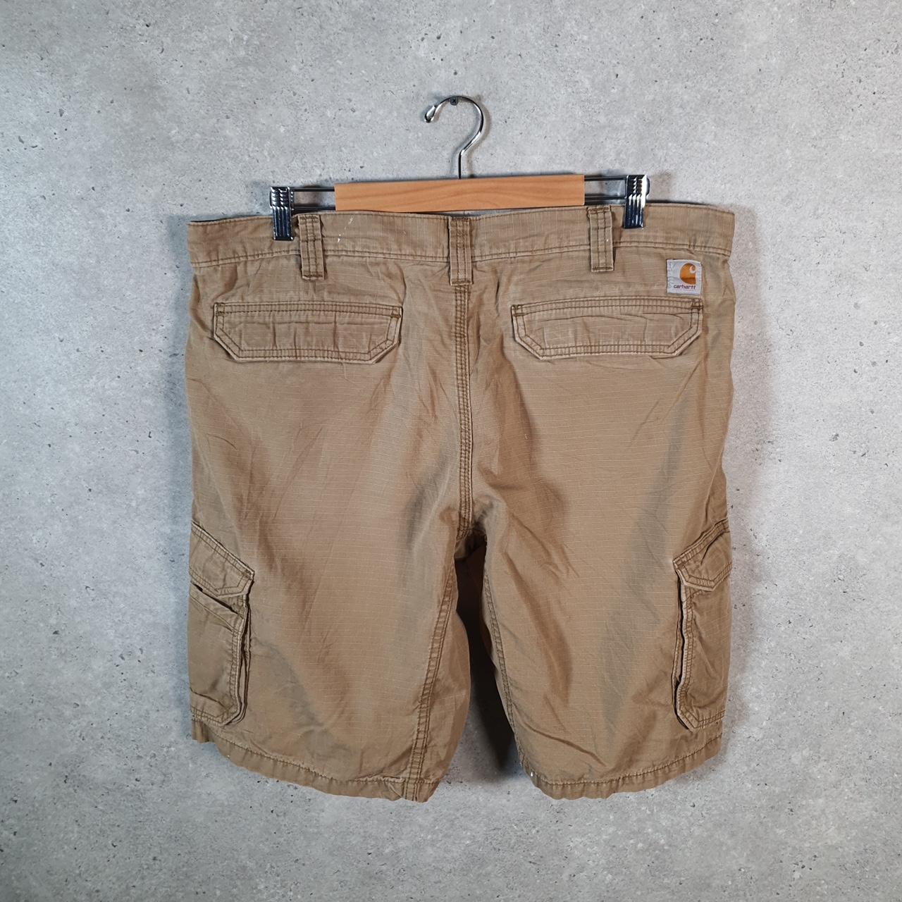 Vintage Carhartt Baggy Carpenter Shorts Jorts Cargo Men’s W38 Brown Relaxed Fit Workwear A4852