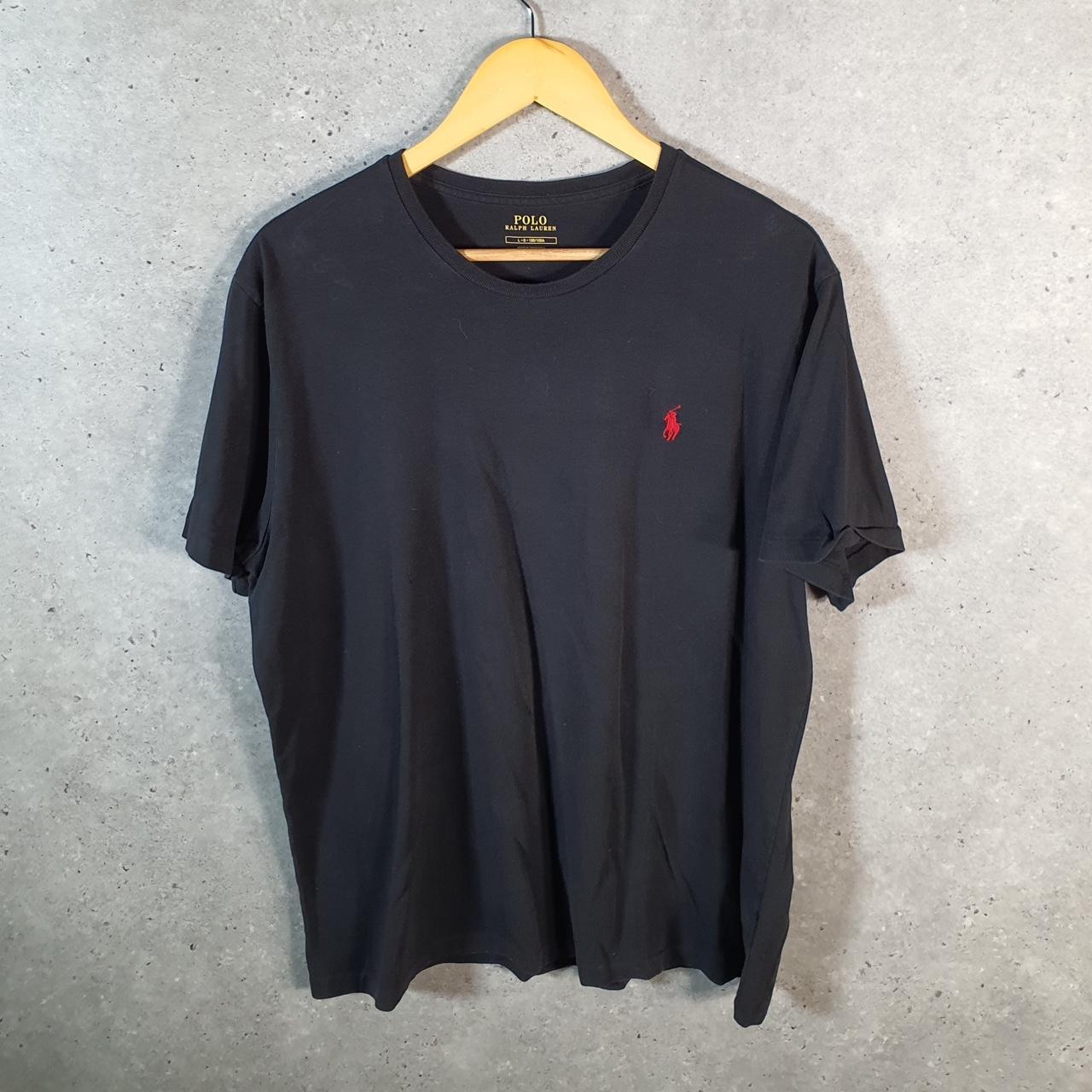 Vintage Ralph Lauren Polo Sport T Shirt Men’s Large Black Slim Fit Embroidered Pony C8660