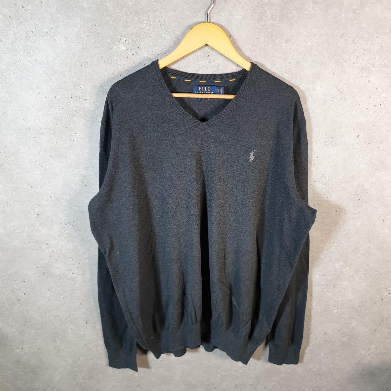 Vintage Ralph Lauren Polo Sweatshirt Men’s XL Tall Grey Pima Cotton Pullover Pony