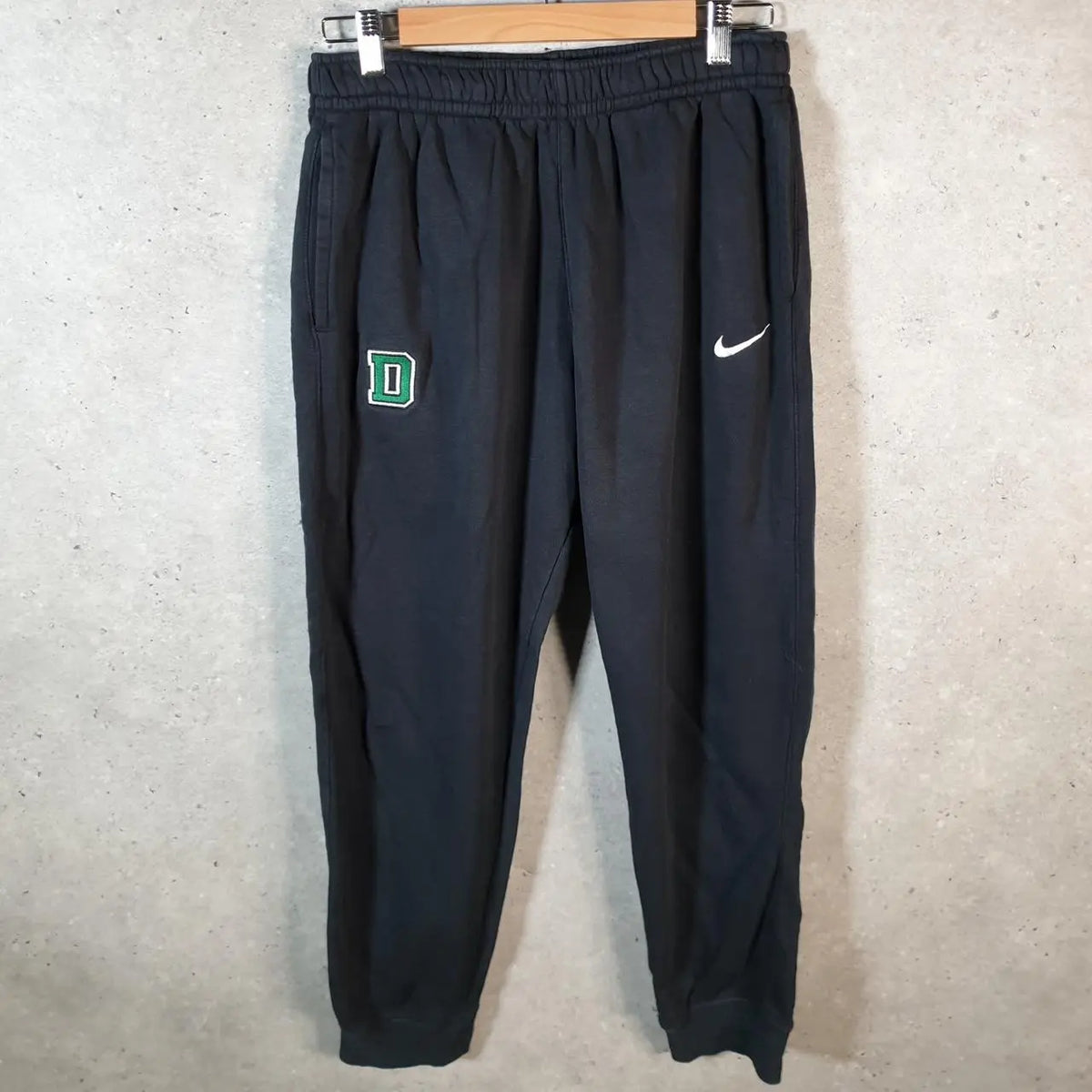 Vintage Nike Club Sweatpant Joggers Mens Medium Black Swoosh Sports Tracksuit - Big Fish Vintage