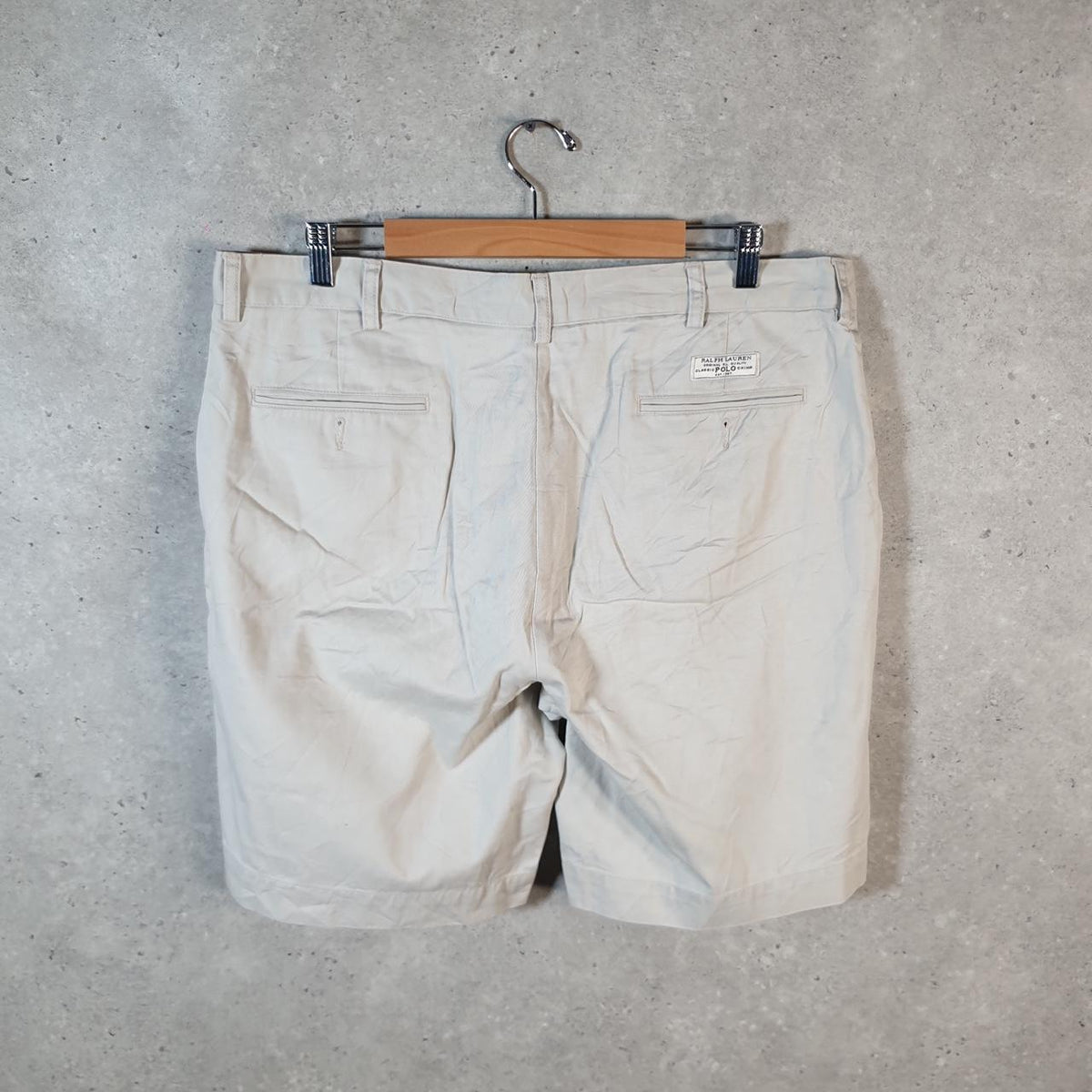 Vintage Ralph Lauren Polo Shorts Jorts Chino Cargo Men’s W38 Brown Baggy Cotton