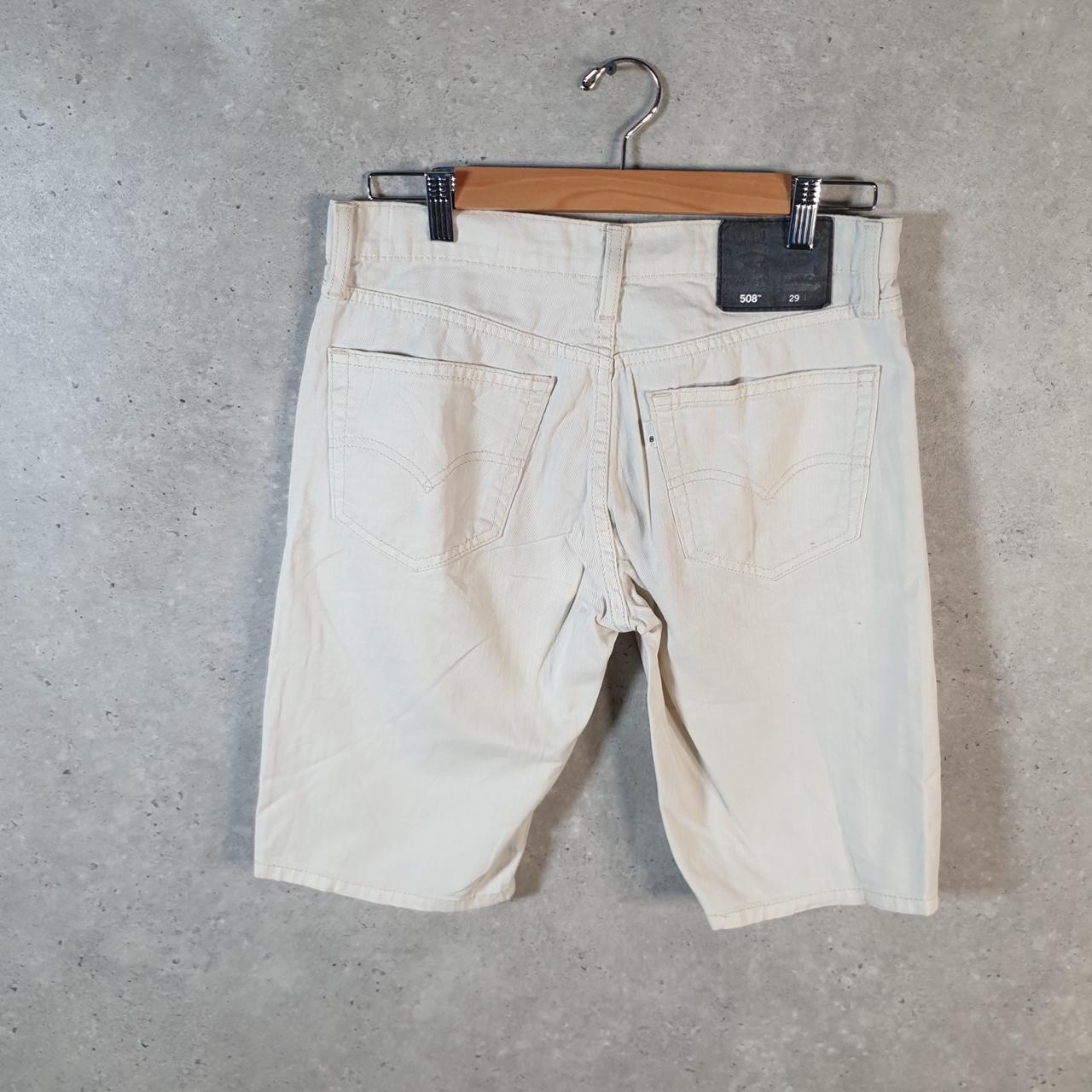 Vintage Levi’s 508 Baggy Shorts Jorts Cargo Mens W29 Beige Relaxed Denim