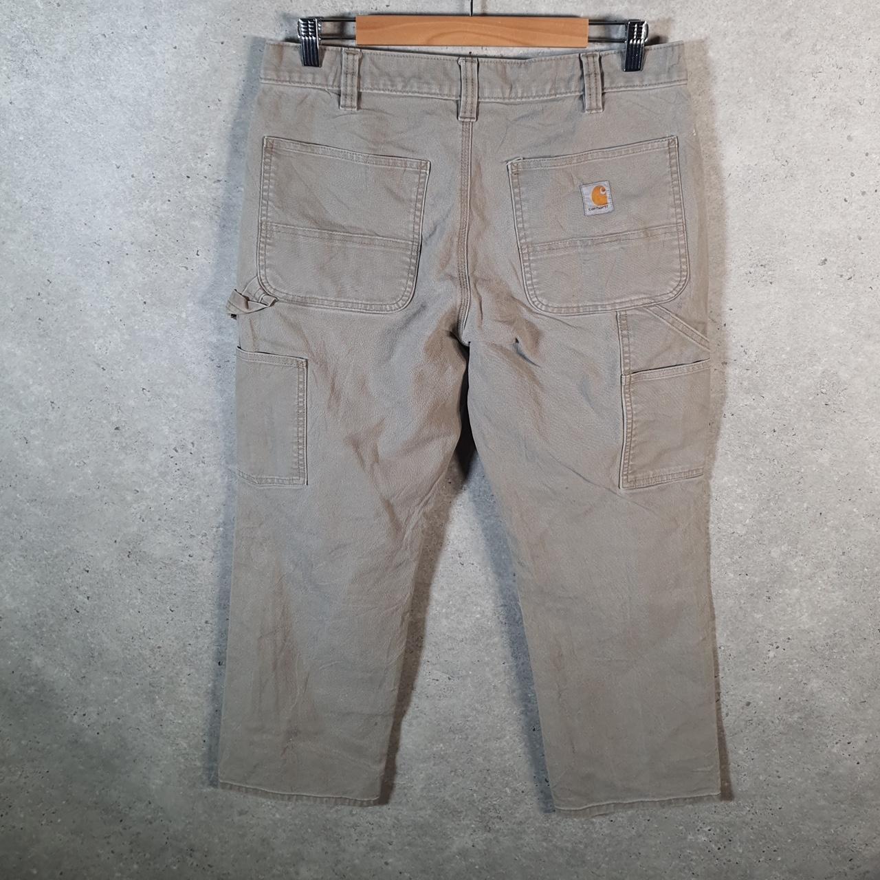 Vintage Carhartt Carpenter Trousers Mens W33 L28 Brown Relaxed Fit Workwear
