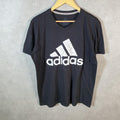 Vintage Adidas Go To Performance Tee T Shirt Men’s Large Black Three Stripes Logo Athletic