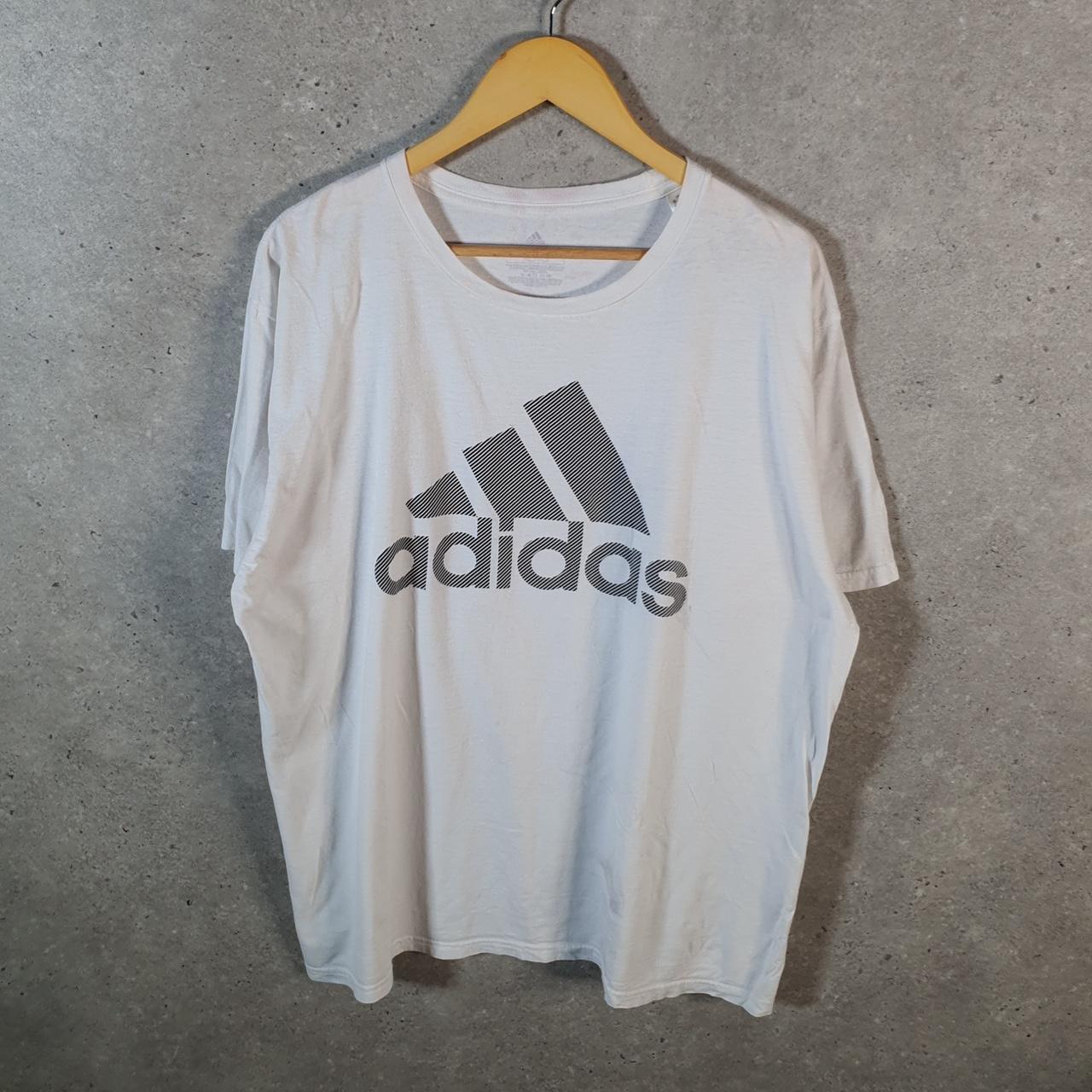 Vintage Adidas Go To Tee T Shirt Men’s XL white Three Stripes Logo