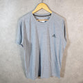 Vintage Adidas Ultimate T Shirt Shirt Men’s XL Grey Three Stripes Logo Athletic C9700