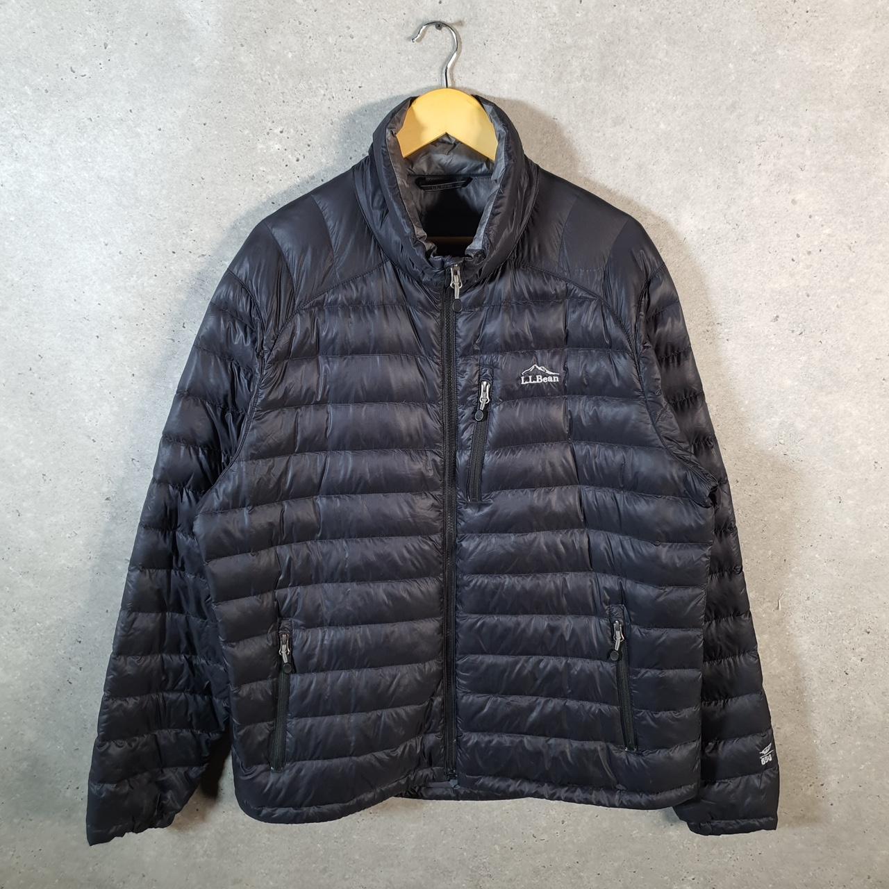 Vintage L.L. Bean Downtex Goose Down Puffer Jacket Mens XL Black Waterproof Shell
