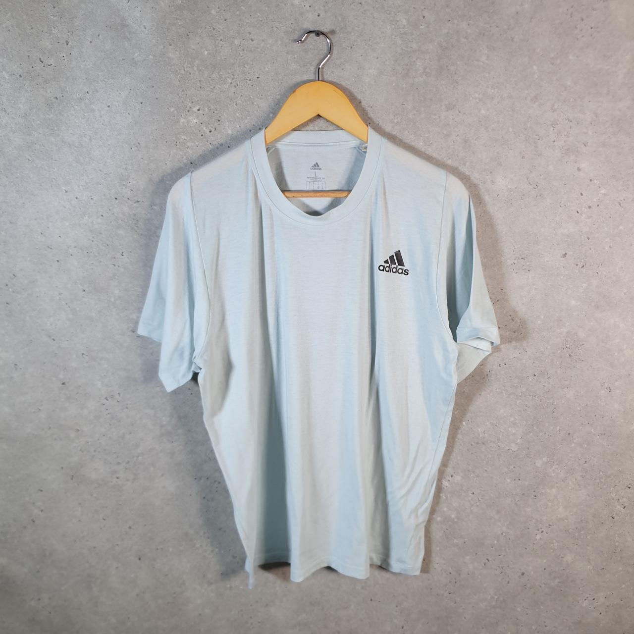 Vintage Adidas Aeroready T Shirt Shirt Men’s Large Grey Three Stripes Logo Athletic C9924