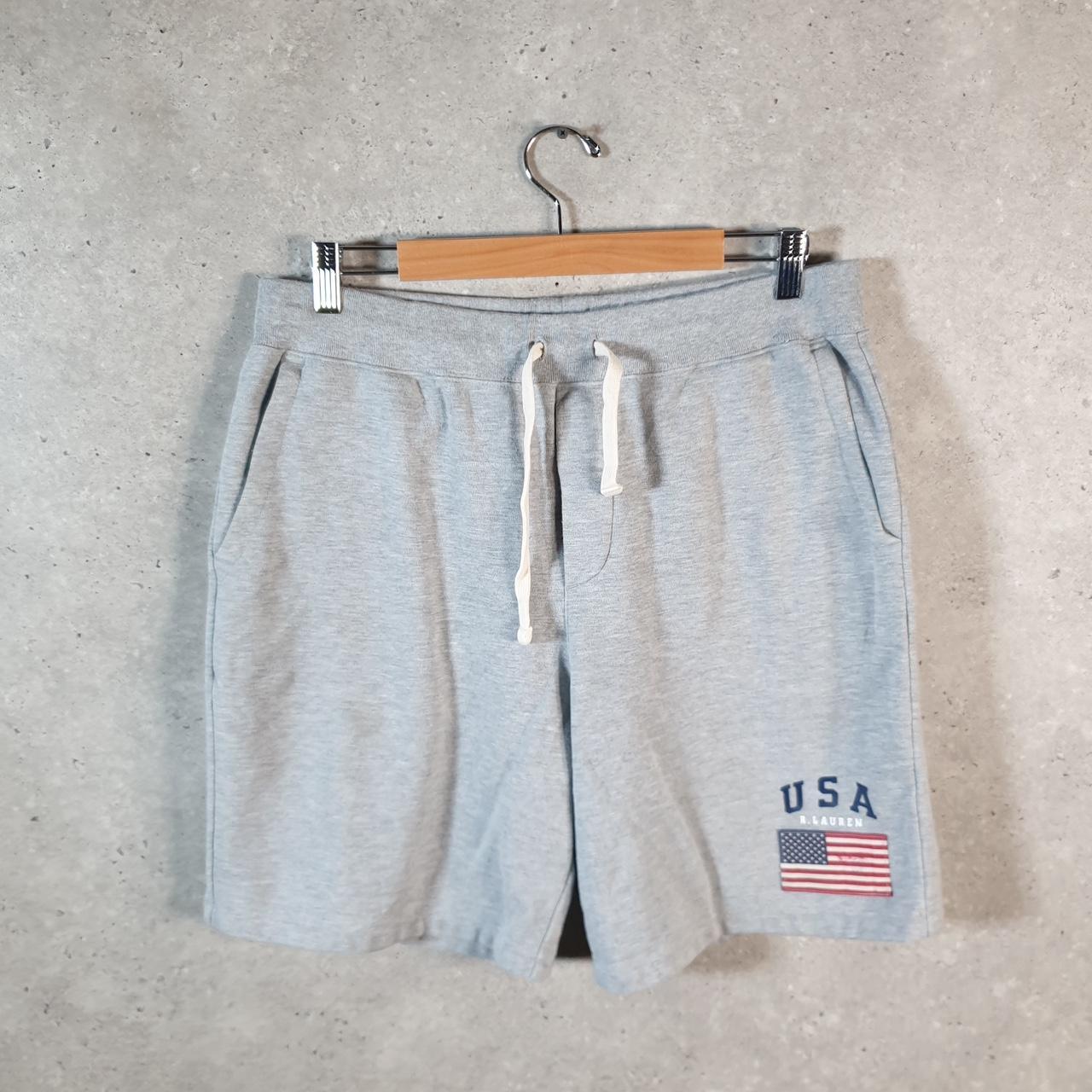 Vintage Ralph Lauren Polo Sweat Shorts Jorts Chino Cargo Men’s Large Grey Baggy Cotton A4376