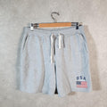 Vintage Ralph Lauren Polo Sweat Shorts Jorts Chino Cargo Men’s Large Grey Baggy Cotton A4376