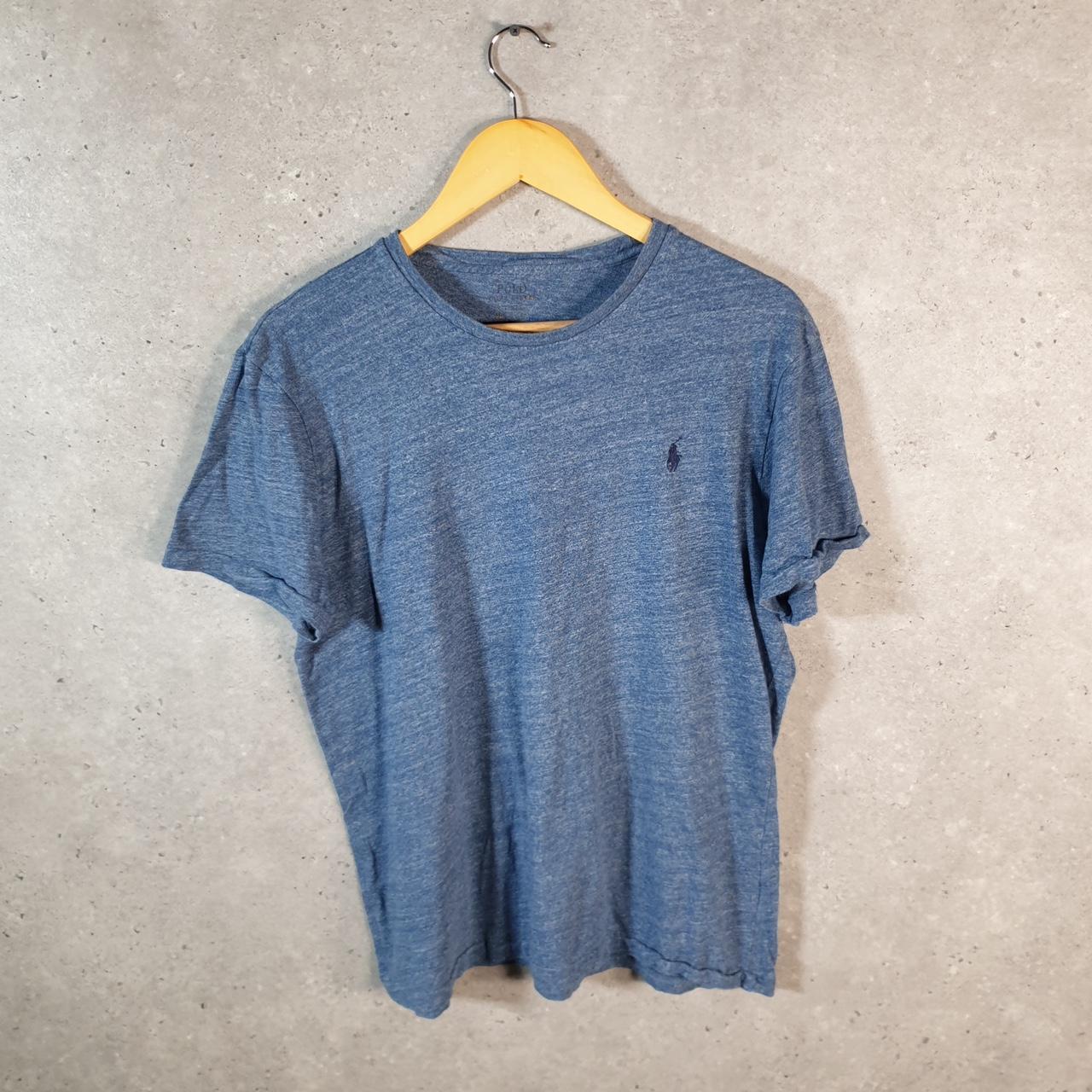 Vintage Ralph Lauren Polo T Shirt Men’s Small Blue Embroidered Classic Fit Pony C8604