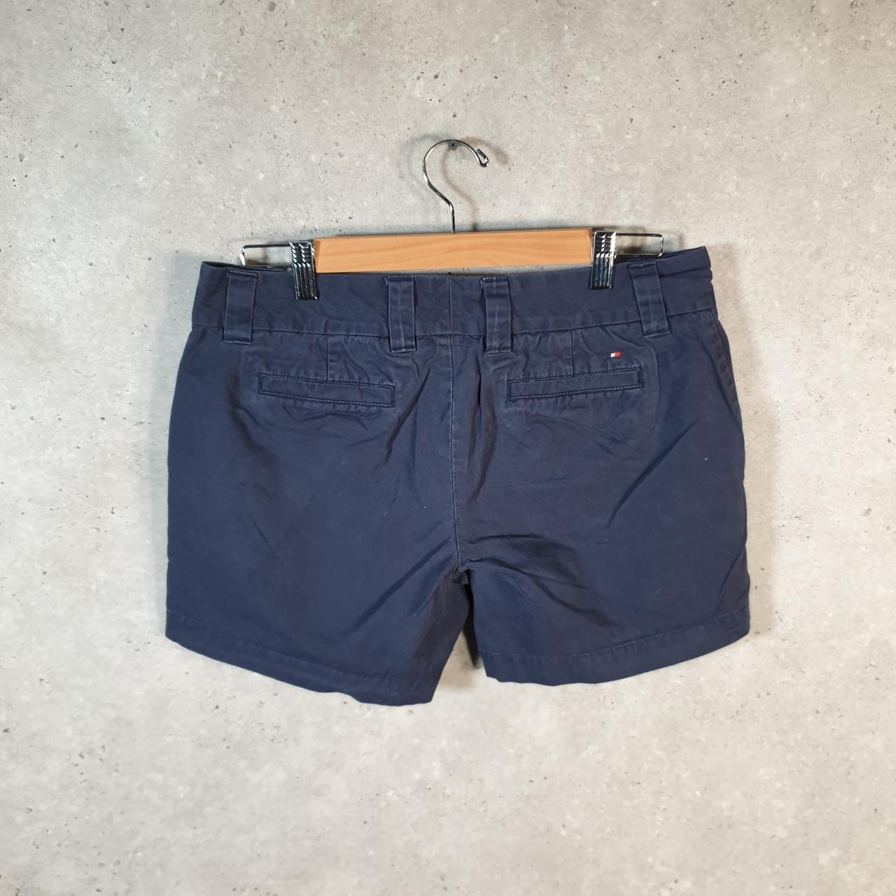Vintage Tommy Hilfiger Chino Shorts Jorts Cargo Womens W32 Navy Blue Baggy Cotton