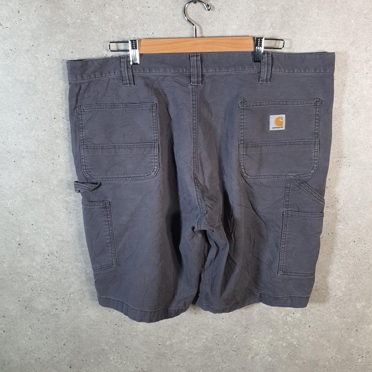 Vintage Carhartt Baggy Carpenter Shorts Jorts Cargo Men’s W42 Grey Relaxed Fit Workwear Big Fish Vintage