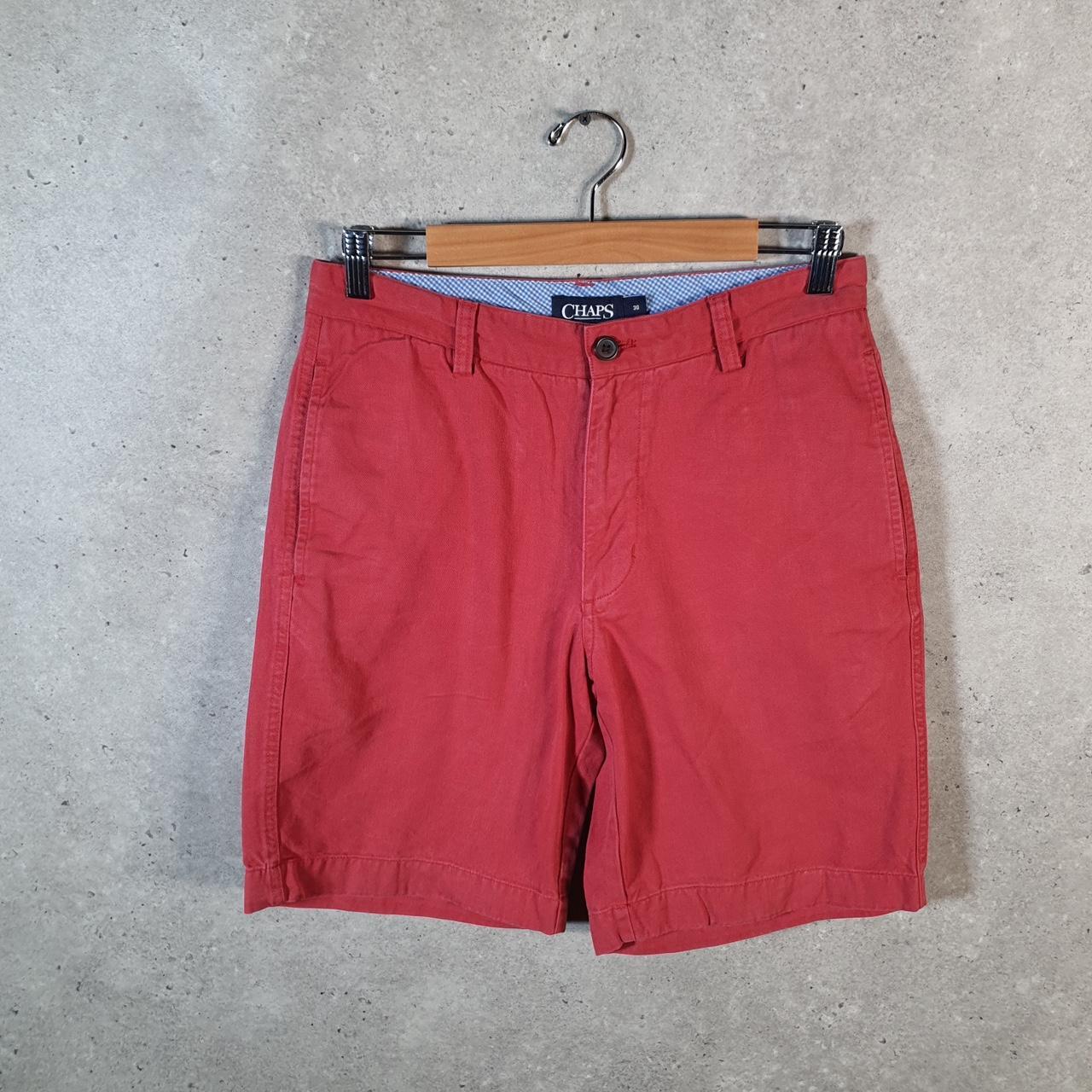 Vintage Chaps Ralph Lauren Chino Shorts Jorts Cargo Men’s W30 Red Baggy Cotton