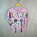 Vintage Disney Land Mickey Mouse T Shirt Womens 2XL Green Graphic Cartoon C9901