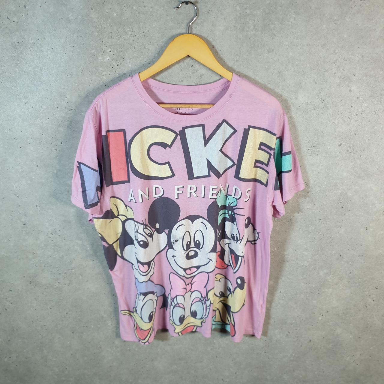 Vintage Disney Land Mickey Mouse T Shirt Womens 2XL Green Graphic Cartoon C9901