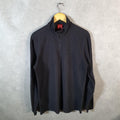 Vintage Champion 1/4 Zip Fleece Pullover Sweatshirt Mens XL Black Embroidered Logo