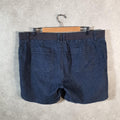 Vintage Lee Chino Shorts Jorts Cargo Womens W40 Blue Baggy Cotton A4420