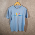 Vintage Hanes 1980 Fort Scott Sailing Club USA Single Stitch T Shirt Men’s Large Blue C9536